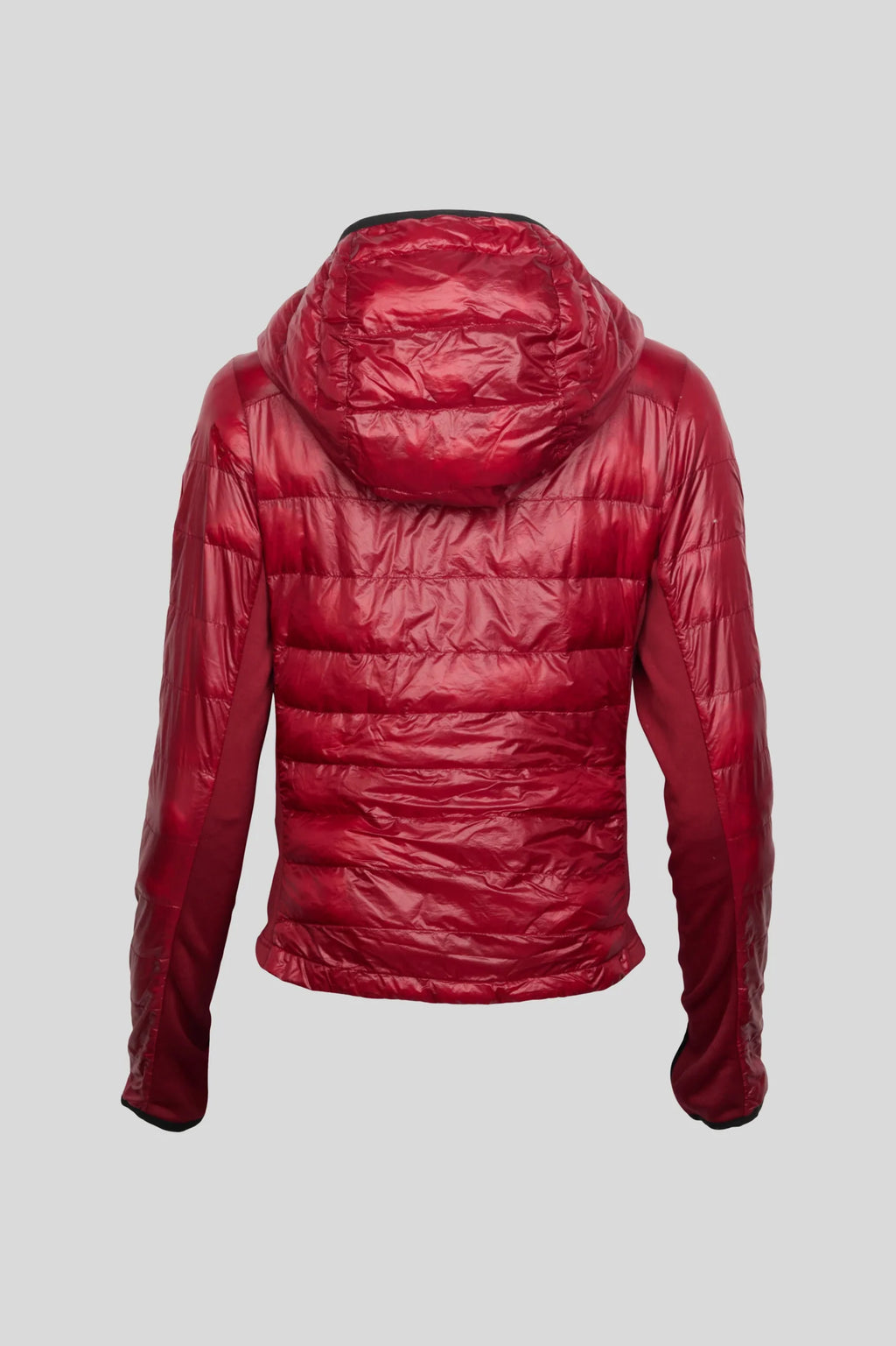 Canada Goose Red Glossy Contrast-Lined Hooded Quilted Jacket