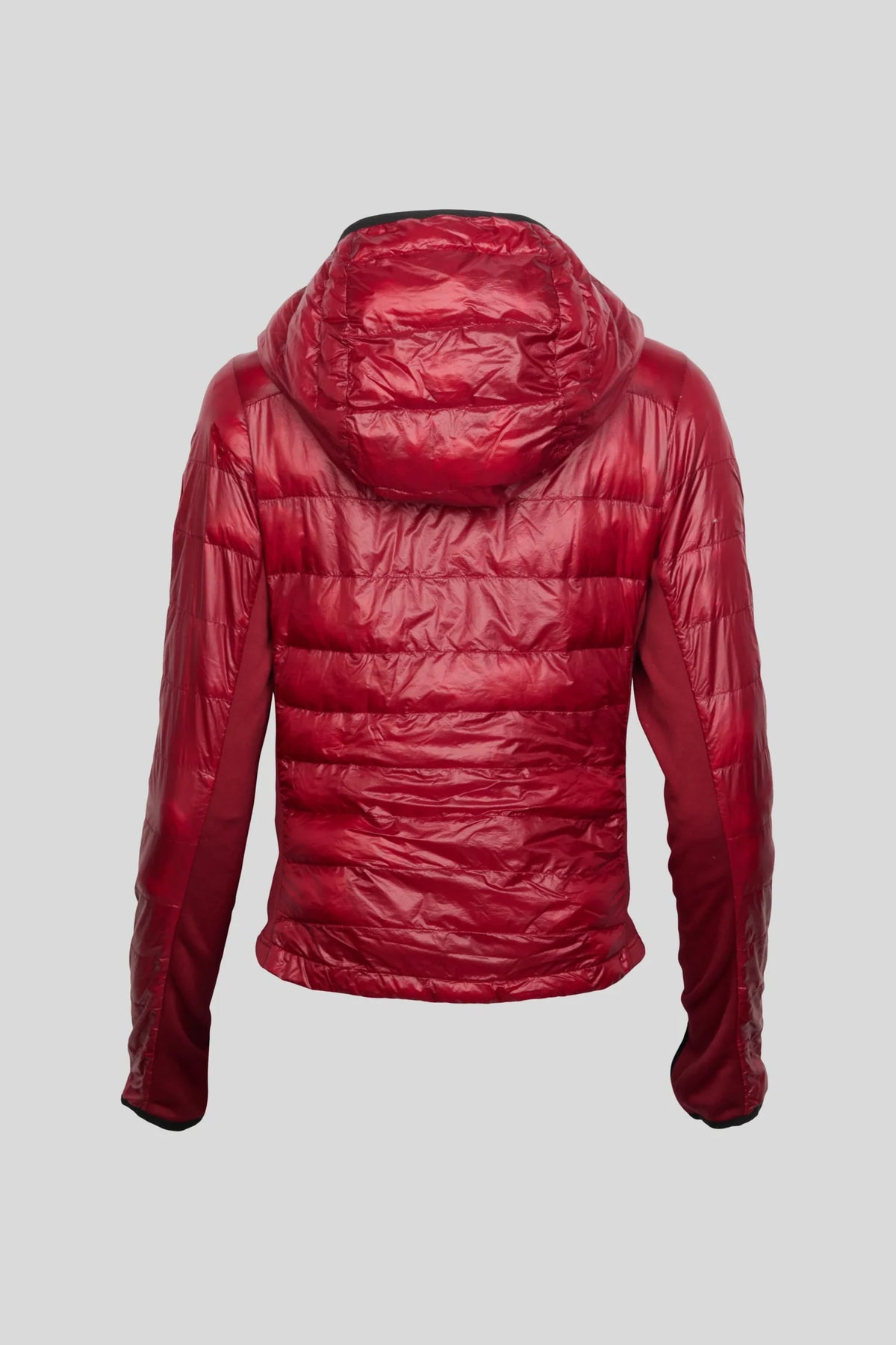 Canada Goose Red Glossy Contrast-Lined Hooded Quilted Jacket