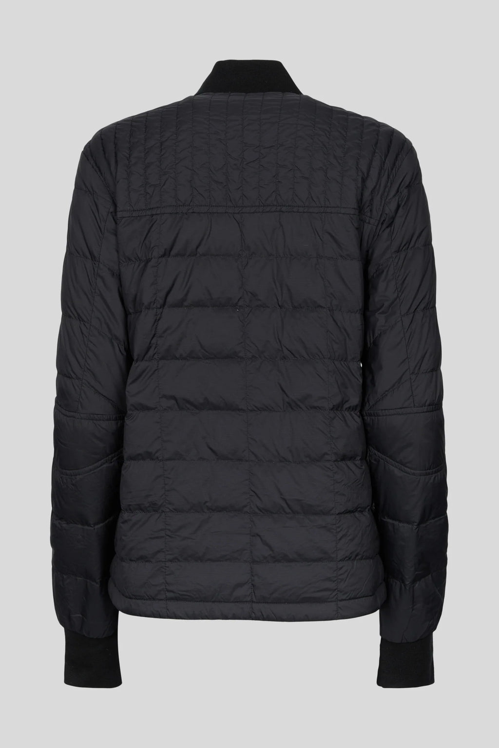 Canada Goose Black Mixed-Quilt Ribbed-Collar Jacket