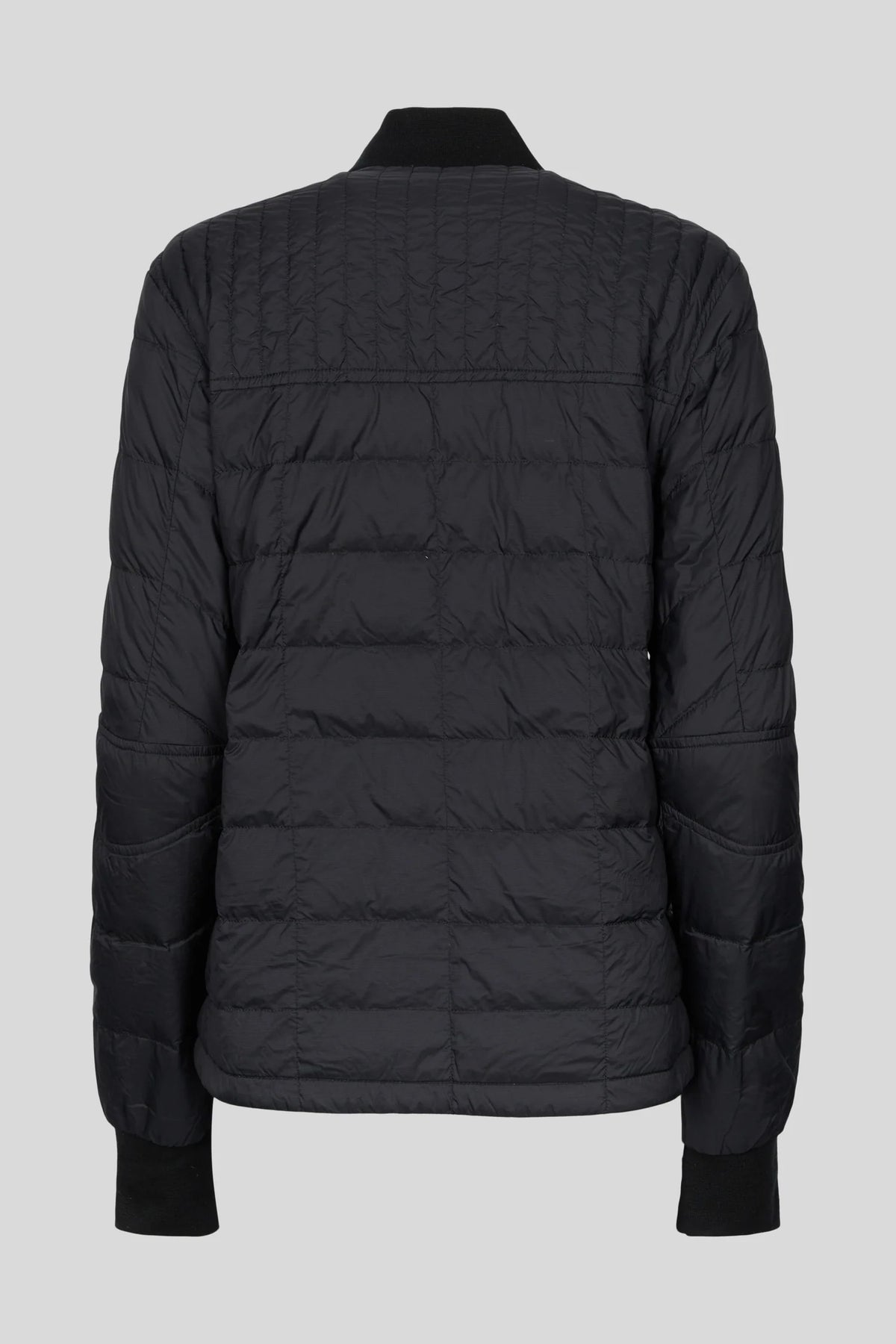 Canada Goose Black Mixed-Quilt Ribbed-Collar Jacket