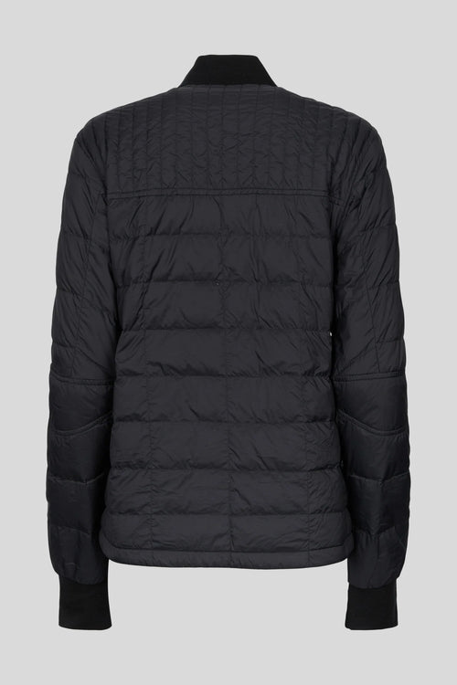 Canada Goose Black Mixed-Quilt Ribbed-Collar Jacket