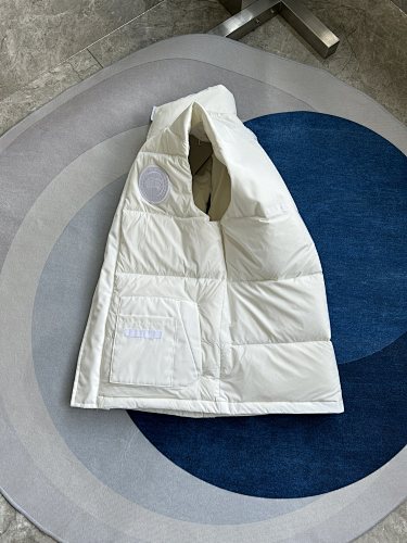 Canada Goose White Tonal-Logo Puffer Vest