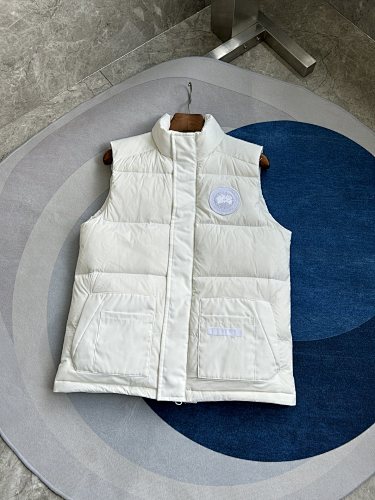 Canada Goose White Tonal-Logo Puffer Vest
