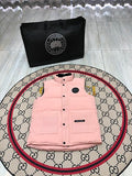 Canada Goose Blush Pink Black-Badge Quilted Puffer Vest