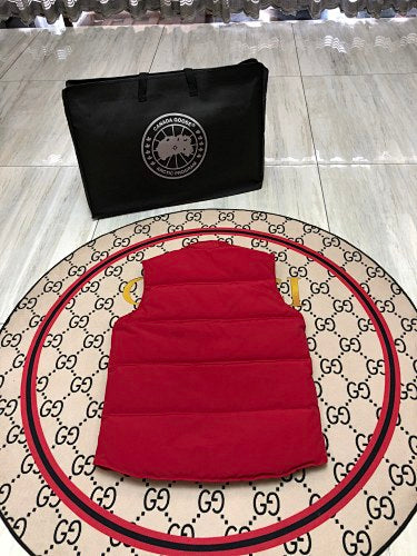 Canada Goose Red Logo-Badge Quilted Puffer Vest