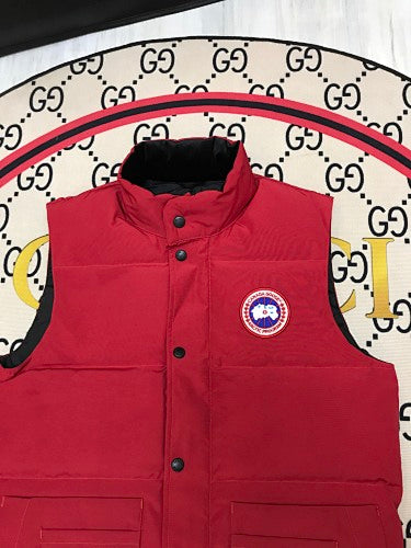 Canada Goose Red Logo-Badge Quilted Puffer Vest